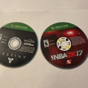 Xbox One Destiny and NBA 2K17 Game Discs with CD Case